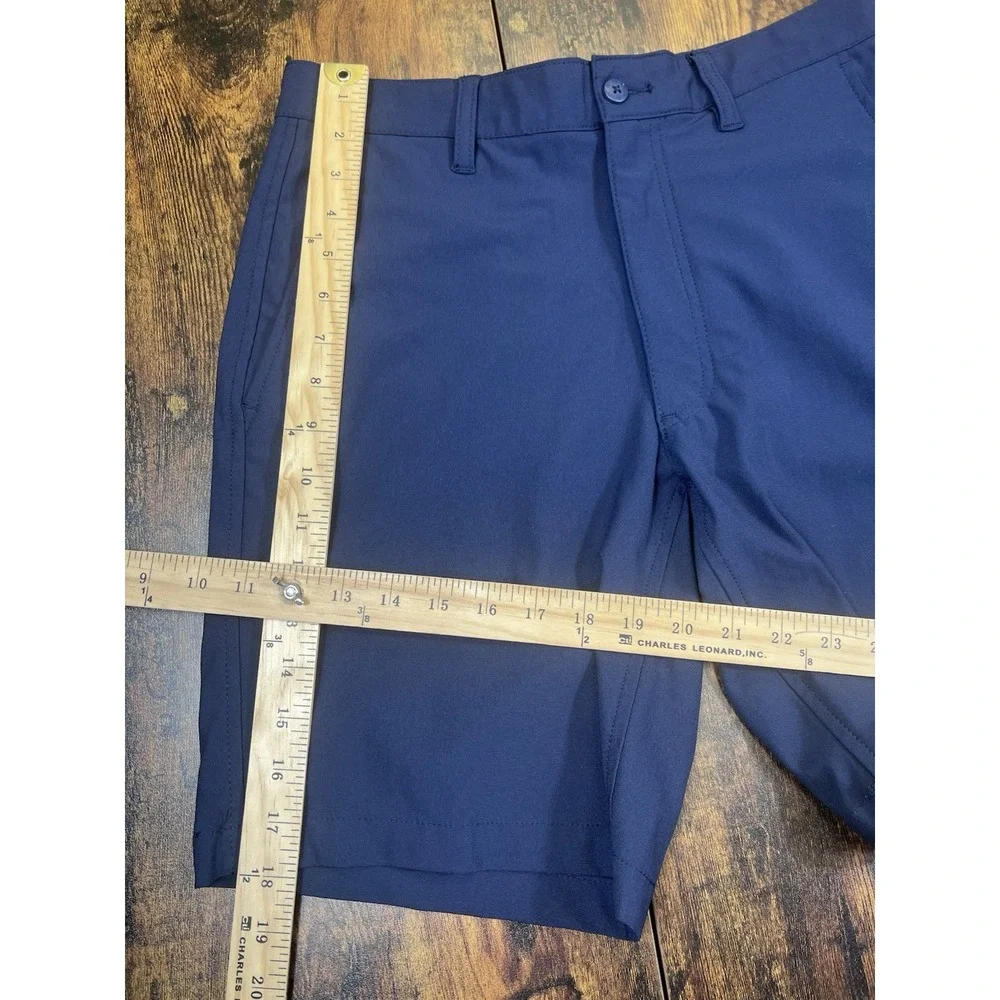 FootJoy FJ Men's Golf Shorts Navy Blue Size 30 Performance Flat Front 9